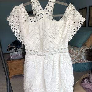 Aqua off the shoulder dress